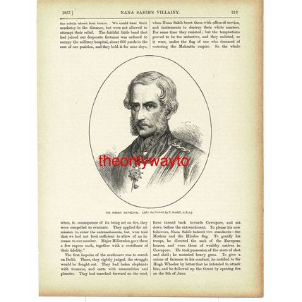 Sir Henry Havelock, British General, Book Illustration (Print), c1895