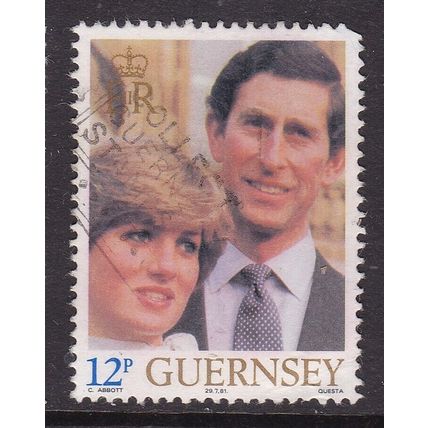 Guernsey 1981 Royal Wedding Charles and Diana 12p Fine Used SG 236 VGC