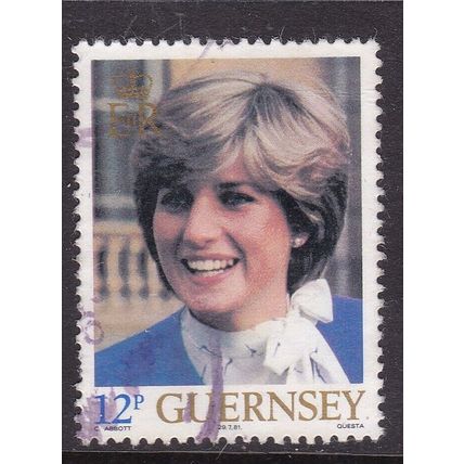 Guernsey 1981 Royal Wedding Lady Diana 12p Fine Used SG 237 VGC