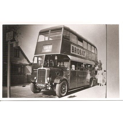 Black & White Photo of Westcliff-on-Sea Motor Services Ltd - JTW 608 ex Benfleet