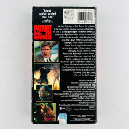 Patriot Games VHS Video Tape Harrison Ford, Sean Bean