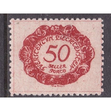 Liechtenstein 1920 Postage Due 50h Mint Hung SG D50 VGC