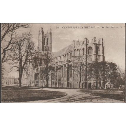 The East End, Canterbury Cathedral, Kent, 1922 - Lévy Postcard LL52