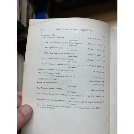 JAN TO JUNE 1909 THE BADMINTON MAGAZINE SPORTS BOUND VOL 28 BOOK (P12) AA