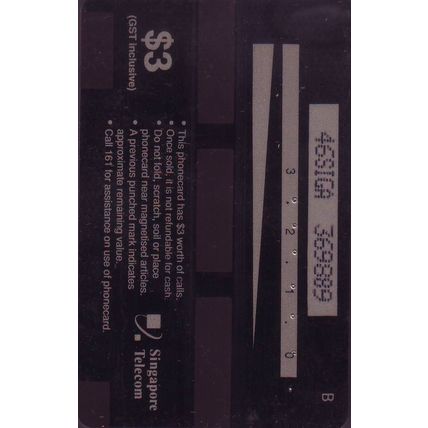 National Day 94 S'pore $3 Telephone Card (Used)