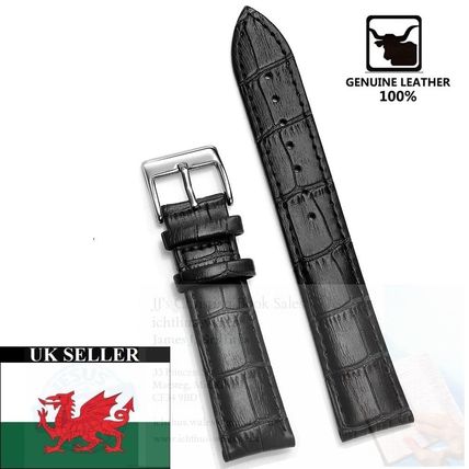 Gents Square Tank Face Roman Numerals Black Genuine Leather Strap Watch