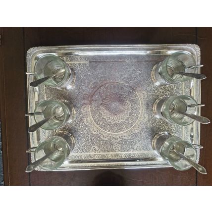 Persian silver tea set purchased in Teheran in 1971