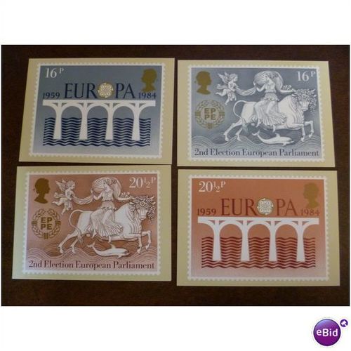 1984 Europa CEPT GB PHQ 75 mint card set