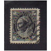 1897 canada victoria 1/2c f/u sg141