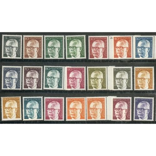 Germany 1970 - SG1535-1555 - President Heinemann - Complete 'Mint' Set