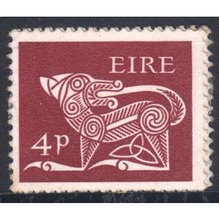 Ireland 1968 - SG251 - 4p red - Stylized Dog (Brooch) - MH