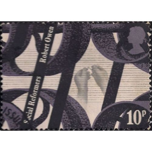 GB, Machinery (Robert Owen), black & white 1976, 10p