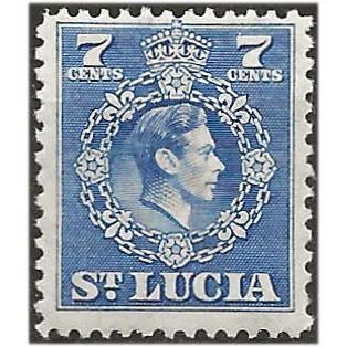 St Lucia 1949 SG152 7c Ultramarine Mounted Mint . .. .