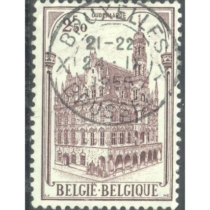 Belgium 1959 - SG1699 - 2f.50 purple - Town Hall, Oudenard - used 3