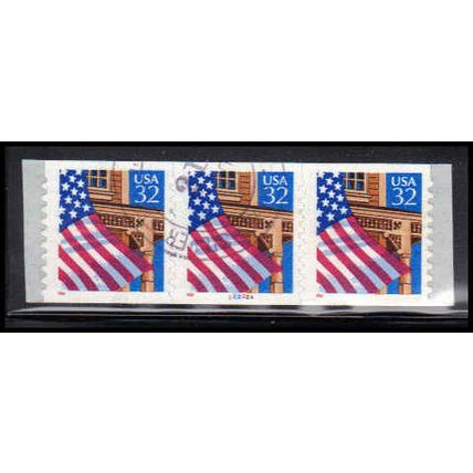 Used 2915Av 32c U.S. Flag Over Porch Fine PNC 22222A/3 10x10 V/UL PA3587