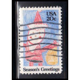 Used 2108 20c Santa Claus Fine KA7697