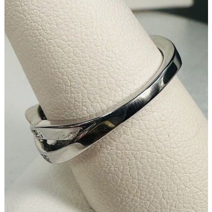 Bomb Party Sz9 Revealed BP Ring Jewelry RBP Pale Yellow Crisscross Rhodium P Bnd