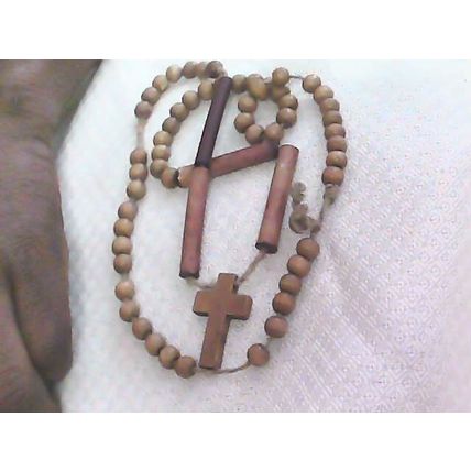 Extra Large Cross carved necklace ( 2.75 inches pendant and 70cm