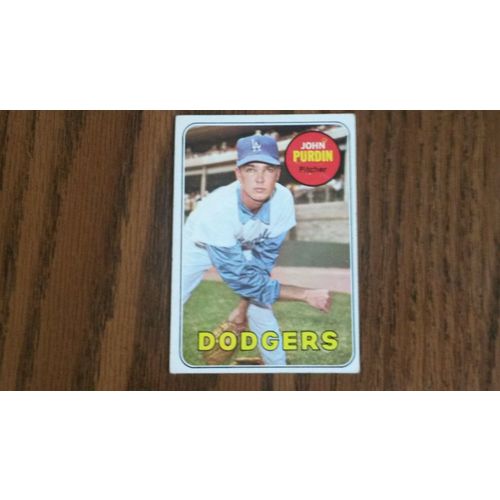 1969 Topps Card # 161 John Purdin Very Good (3) Los Angeles Dodgers