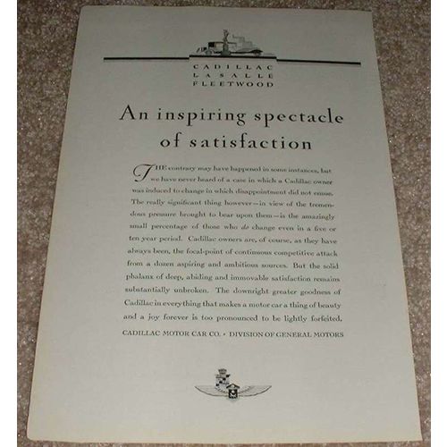 1929 Cadillac LaSalle Fleetwood Car Ad, NICE!