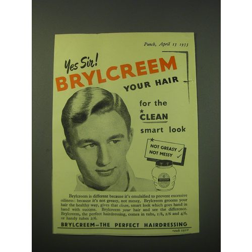 1953 Brylcreem Hair Dressing Ad - Yes Sir!