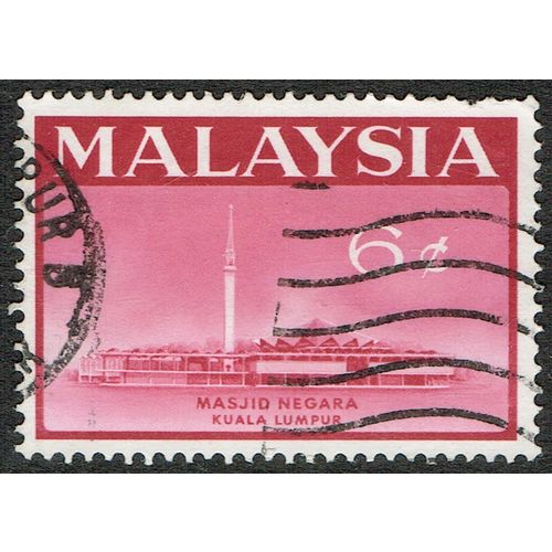 Malaysia 1965 Opening of National Mosque 6c Carmine SG15 GU
