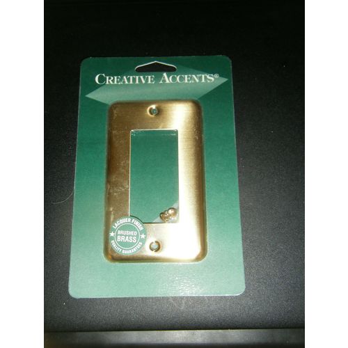 Creative Accents Brushed Brass Steel Rocker Wall Plate Cover #2BB117