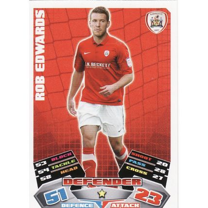 Match Attax Championship 2011/2012 4 Rob Edwards Barnsley