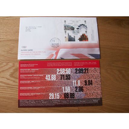 OLYMPIC GAMES OFFICIAL FIRST DAY COVER Royal Mail 22/08/2008 **GC**