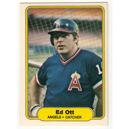 1982 Fleer baseball card 470 Ed Ott– Angels