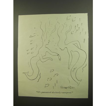 1944 Cartoon by Garrett Price - It's guaranteed absolutely waterproof