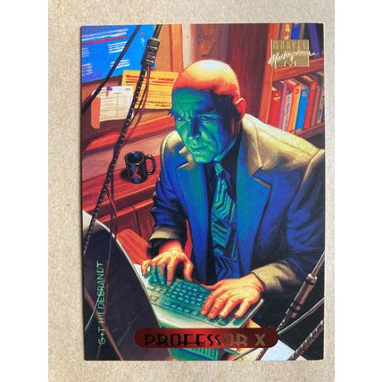 Marvel Masterpieces 1994 Base trading Card # 90 Professor X (B) Fleer