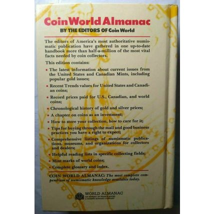 Coin World Almanac - Fifth Edition 1987 - Hardback - NICE! - FAST FREE SHIPPING!