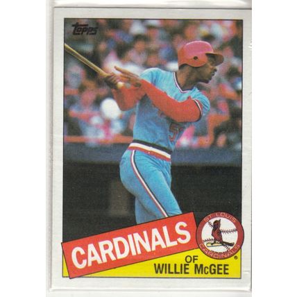1985 Topps Baseball card 757 Willie McGee