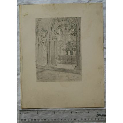 1905 illustration Batalha : The Cloisters by Axel Herman Haig