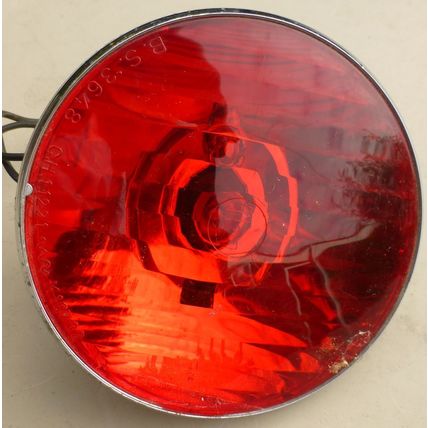 Bicycle rear lamp 1980s vintage Soubitez K10732 BS 3648 CH 11221 75mm dia