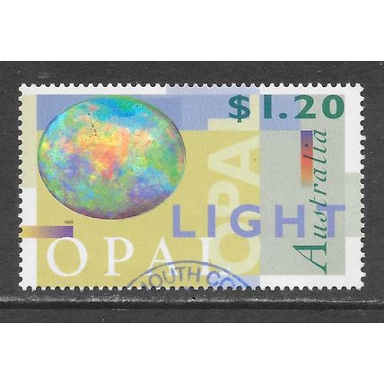 AUSTRALIA 1995 MINERALS $1.20 OPAL LIGHT SG1518 1518 SG USED