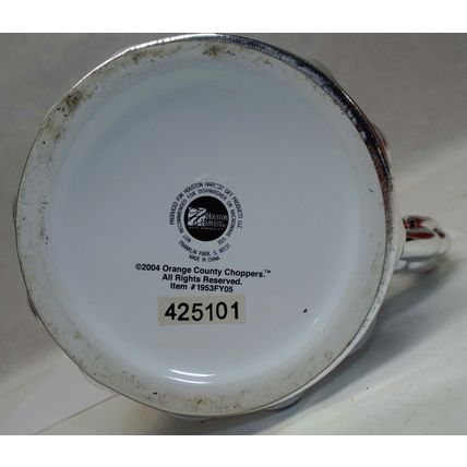 OCC Orange County Choppers Mug Cup Stein Coffee Beer 2004 Motorcycle Chrome Trim