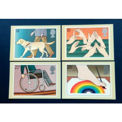 1981 INTERNATIONAL YEAR OF DISABLED PEOPLE WITH PHIL BUREAU F.D.I. P'MARK #00029