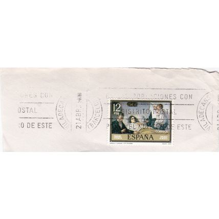 Viladecans postmark Spain 1979 on Science and Charity 12pta VGC