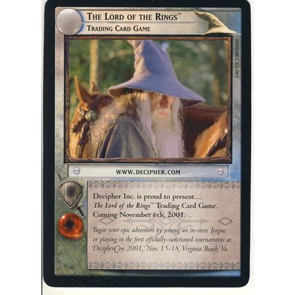 LORD OF THE RINGS TCG/CCG OVERSIZED PROMO CARD RELEASE SCHEDULE FIRST 9 SETS