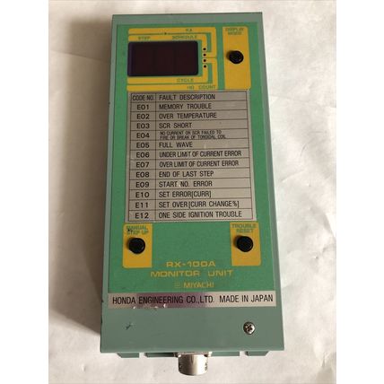 MIYACHI RX-100A, HONDA MONITOR UNIT DISPLAY E01-E12 CODE,FB
