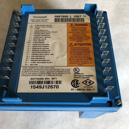 HONEYWELL RM7800 L 1087 BURNER PRIMARY CONTROLLER RM7800L1087,RM7800L 1087,ET,ER