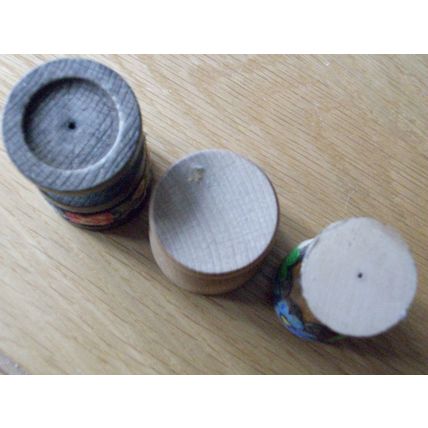 VINTAGE WOODEN EGG CUPS x 3 ASSORTED **GC**