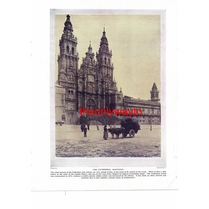 Santiago Cathedral (Church Of Peregrina, Pontevedra, Reverse), Book Illustration