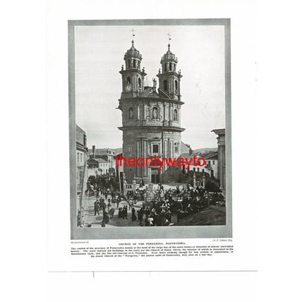Santiago Cathedral (Church Of Peregrina, Pontevedra, Reverse), Book Illustration