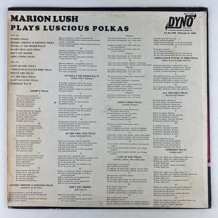 Marion Lush – Lush's Luscious Polkas Vinyl LP Record Album DSLP-1610