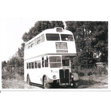 Black & White Photo of West Herts Coaches Ltd. of Garston - KGK 721 ex. L.T.