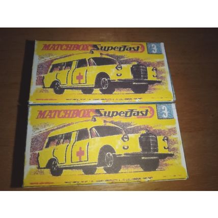 Matchbox - No3 Mercedes "Binz" Ambulance white - Replica / Repro Box
