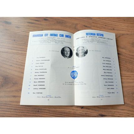1967 FA Cup Quarter Final - Birmingham City vs Tottenham / Spurs ** FREE P&P **